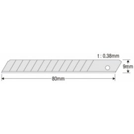 Cutterklingen 9mm 10 Stk. SB-10H KDS