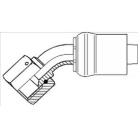 Gewinde, DKJ45 multiCrimp-Schwer, Dichtkegelarmatur 45°, JIC-Gewinde, DKJ45 multiCrimp-Schwer
